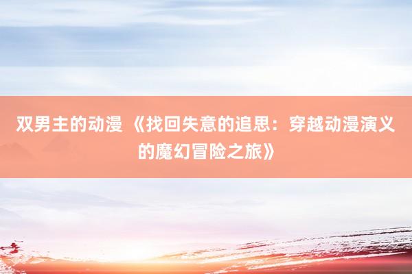 双男主的动漫 《找回失意的追思：穿越动漫演义的魔幻冒险之旅》