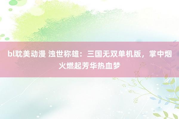 bl耽美动漫 浊世称雄：三国无双单机版，掌中烟火燃起芳华热血梦