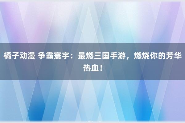 橘子动漫 争霸寰宇：最燃三国手游，燃烧你的芳华热血！