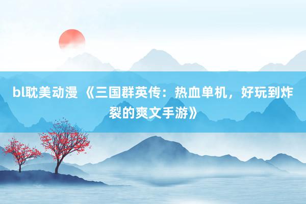 bl耽美动漫 《三国群英传：热血单机，好玩到炸裂的爽文手游》