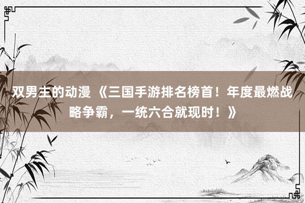 双男主的动漫 《三国手游排名榜首！年度最燃战略争霸，一统六合就现时！》