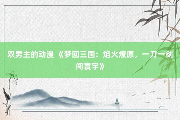 双男主的动漫 《梦回三国：焰火燎原，一刀一剑闯寰宇》